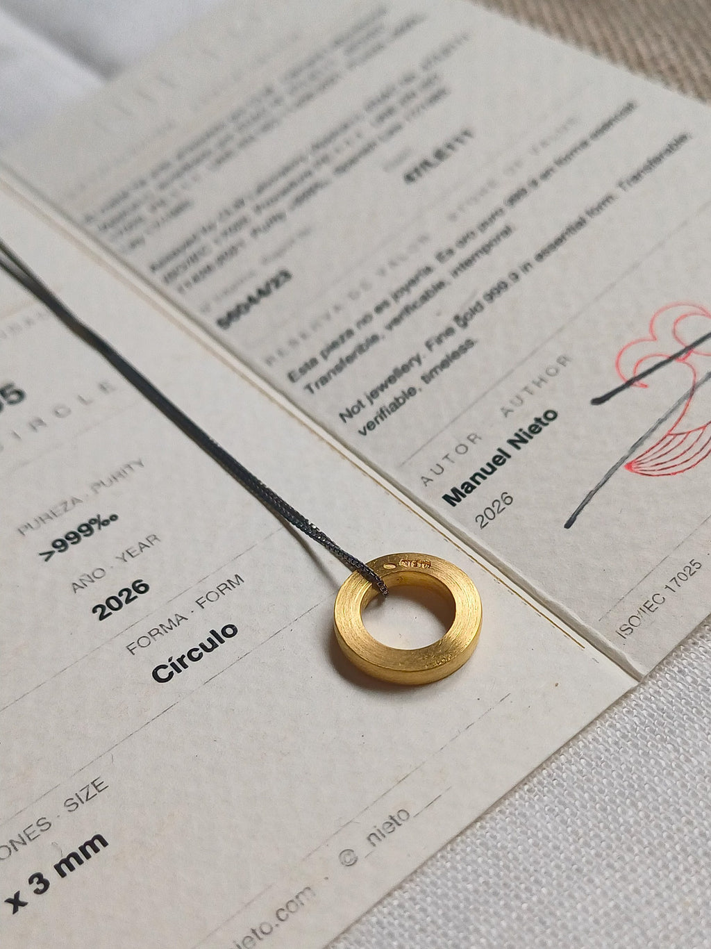 Circulo de Oro puro 999.9