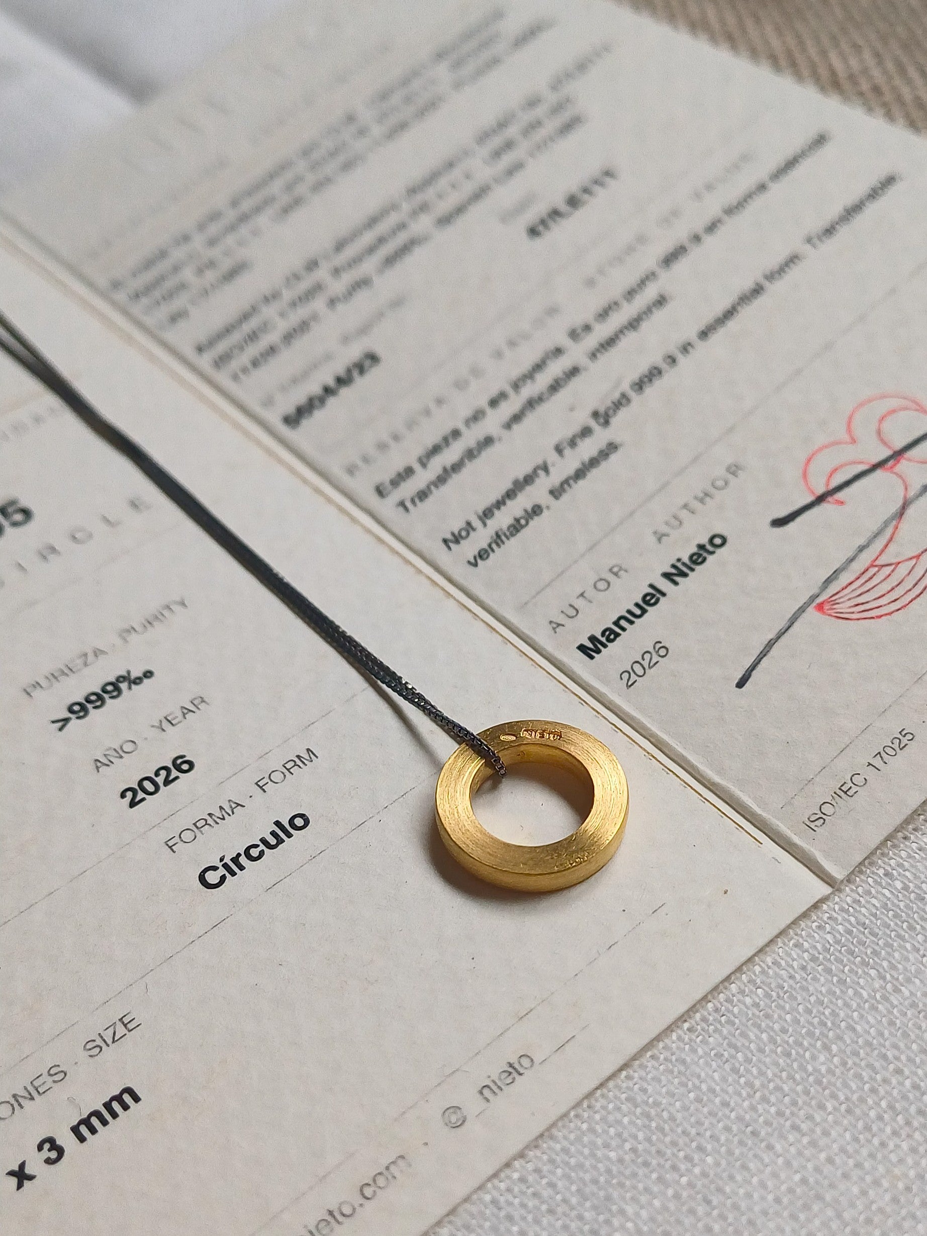 Circulo de Oro puro 999.9